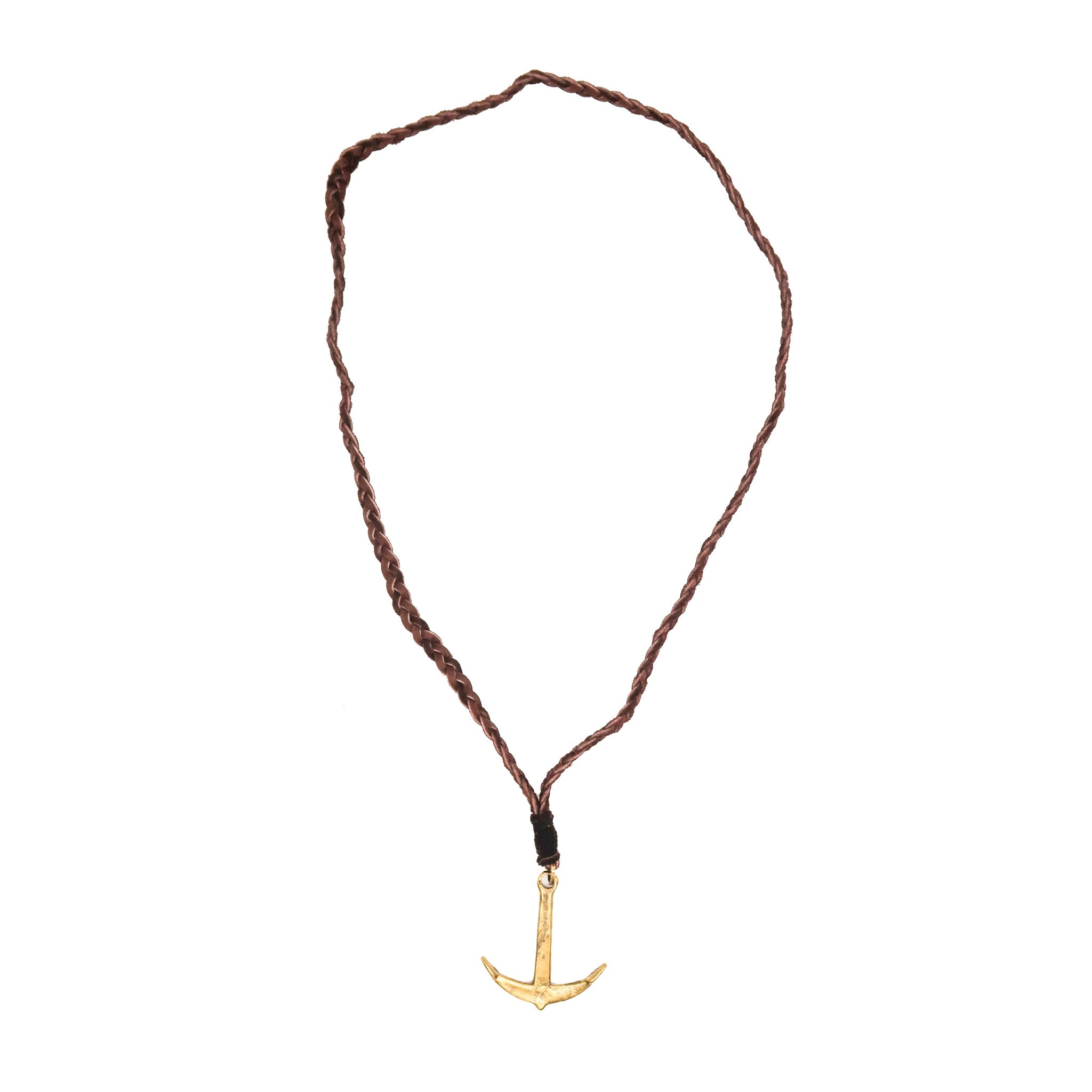 Anchor Leather Necklace