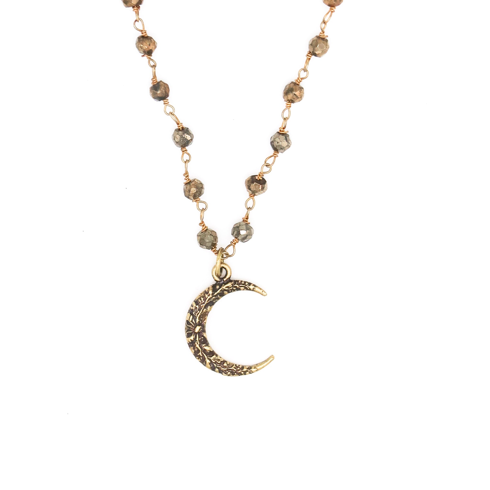 Moonlight Pyrite Talisman Necklace