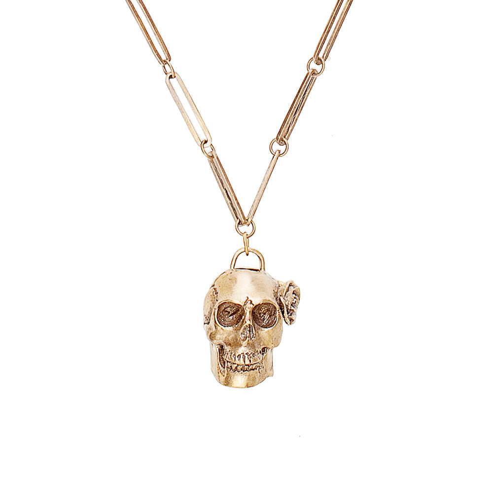 Skull & Rose Necklace