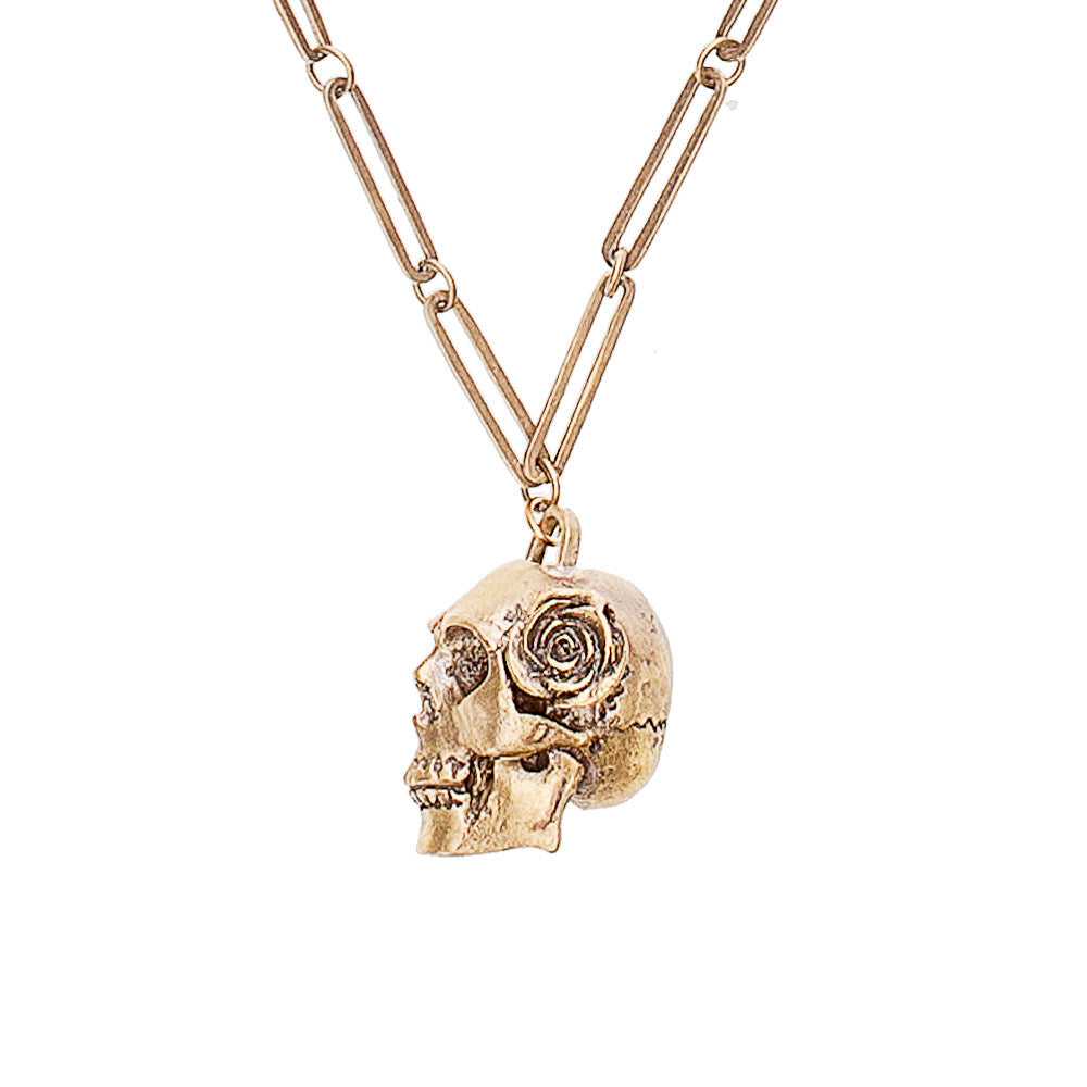 Skull & Rose Necklace