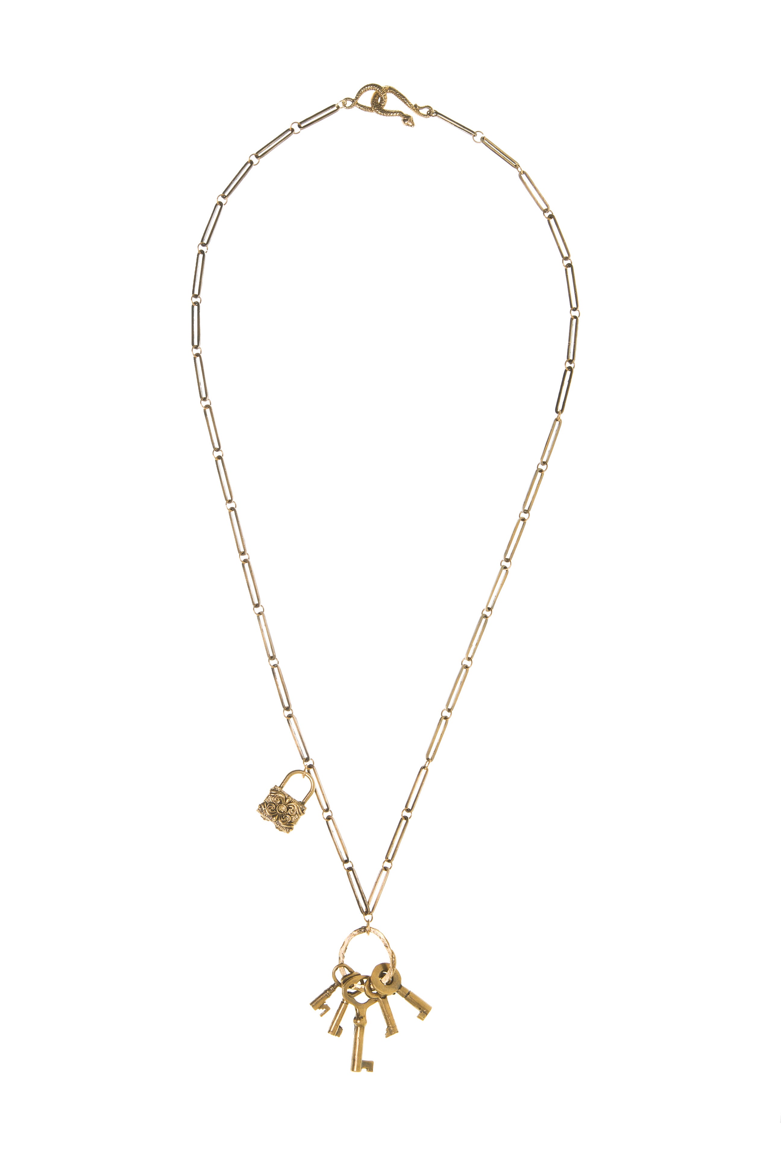 Skeleton Keys and Lock Necklace