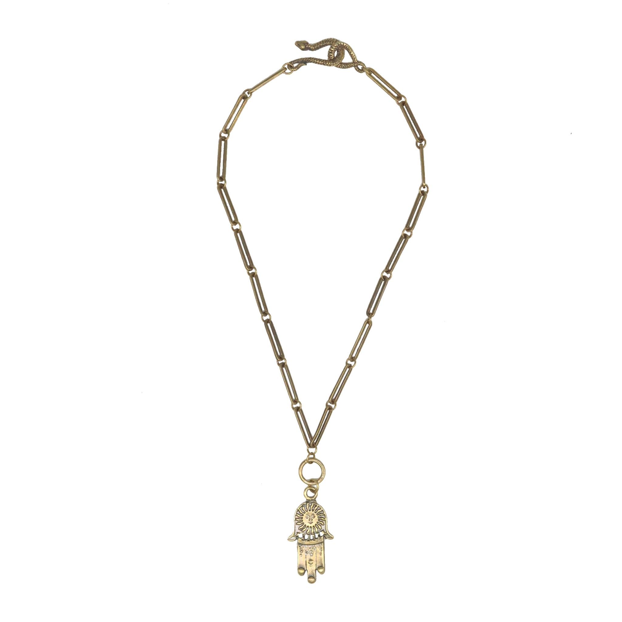 Sun Hamsa Necklace