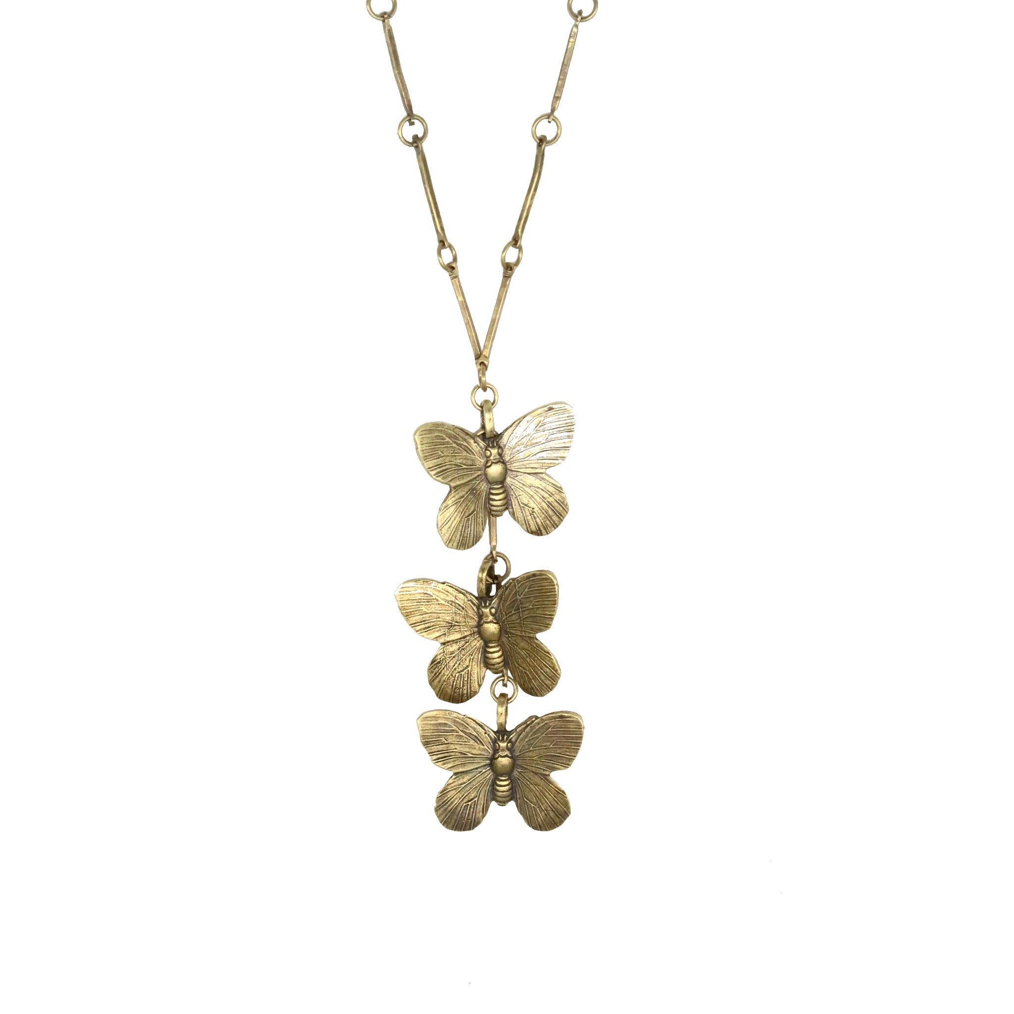 Three Butterflies Necklace