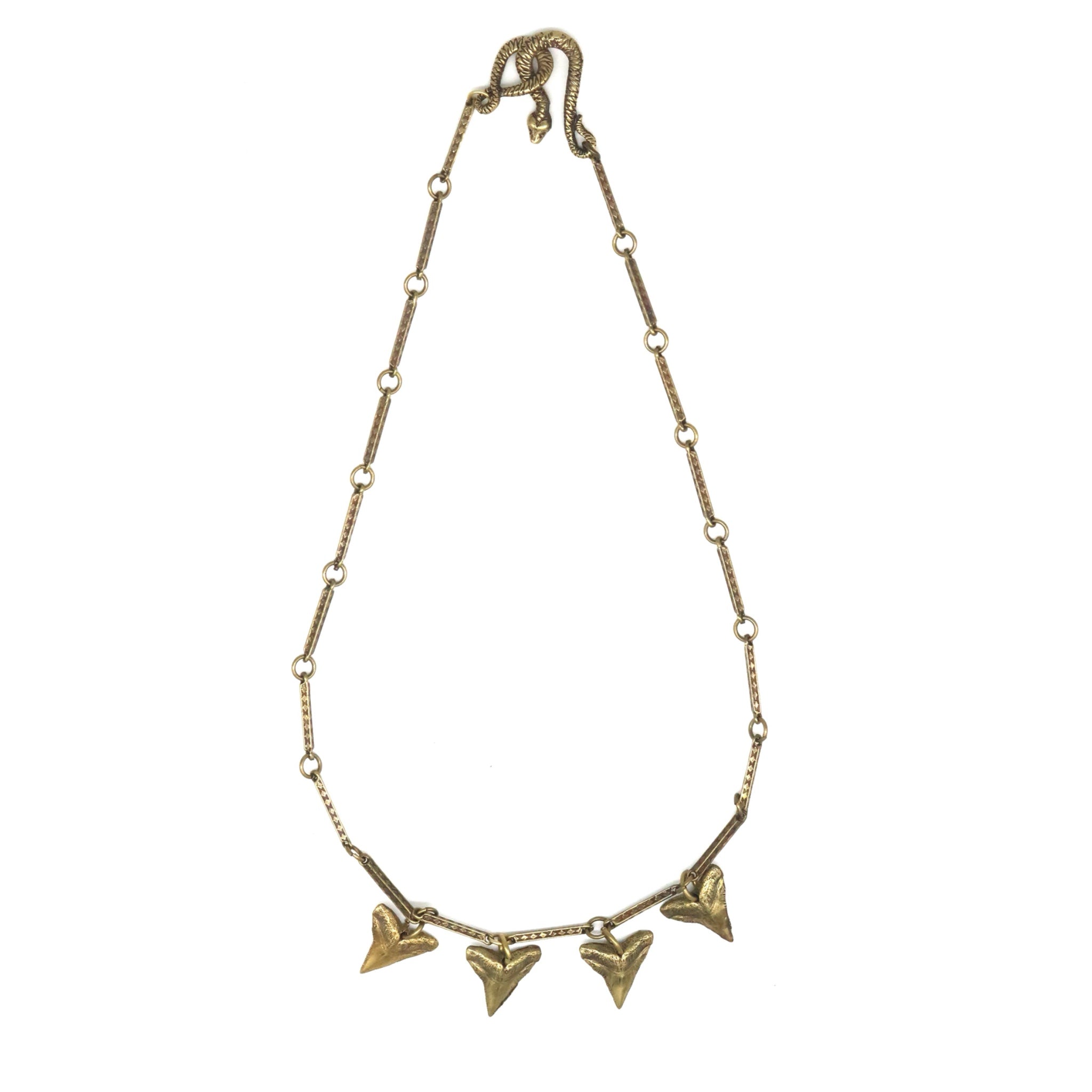 4 Tiny Shark Teeth Necklace