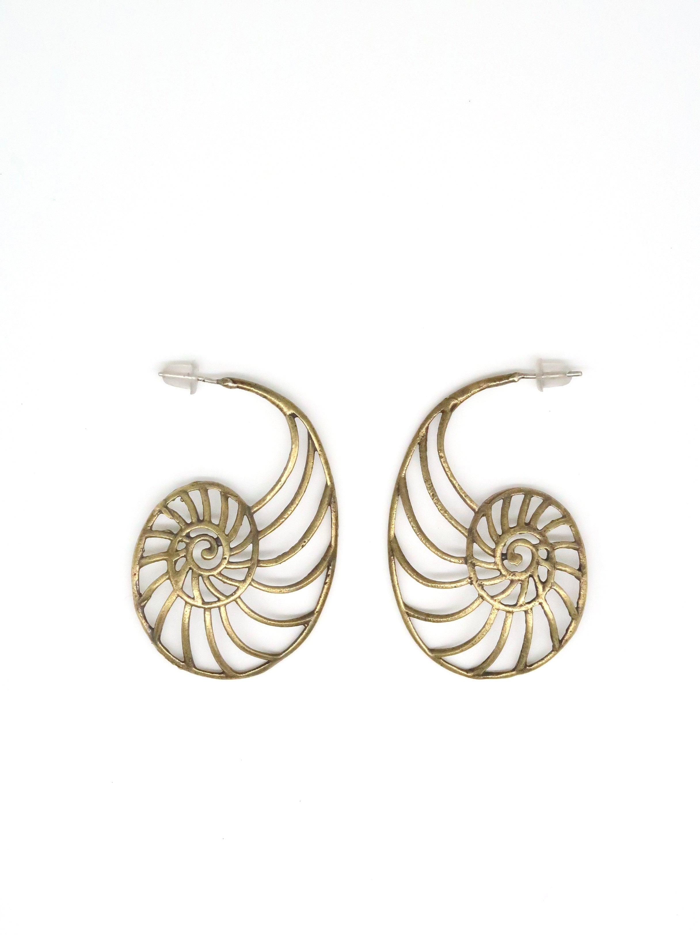 Nautilus Spiral Earrings