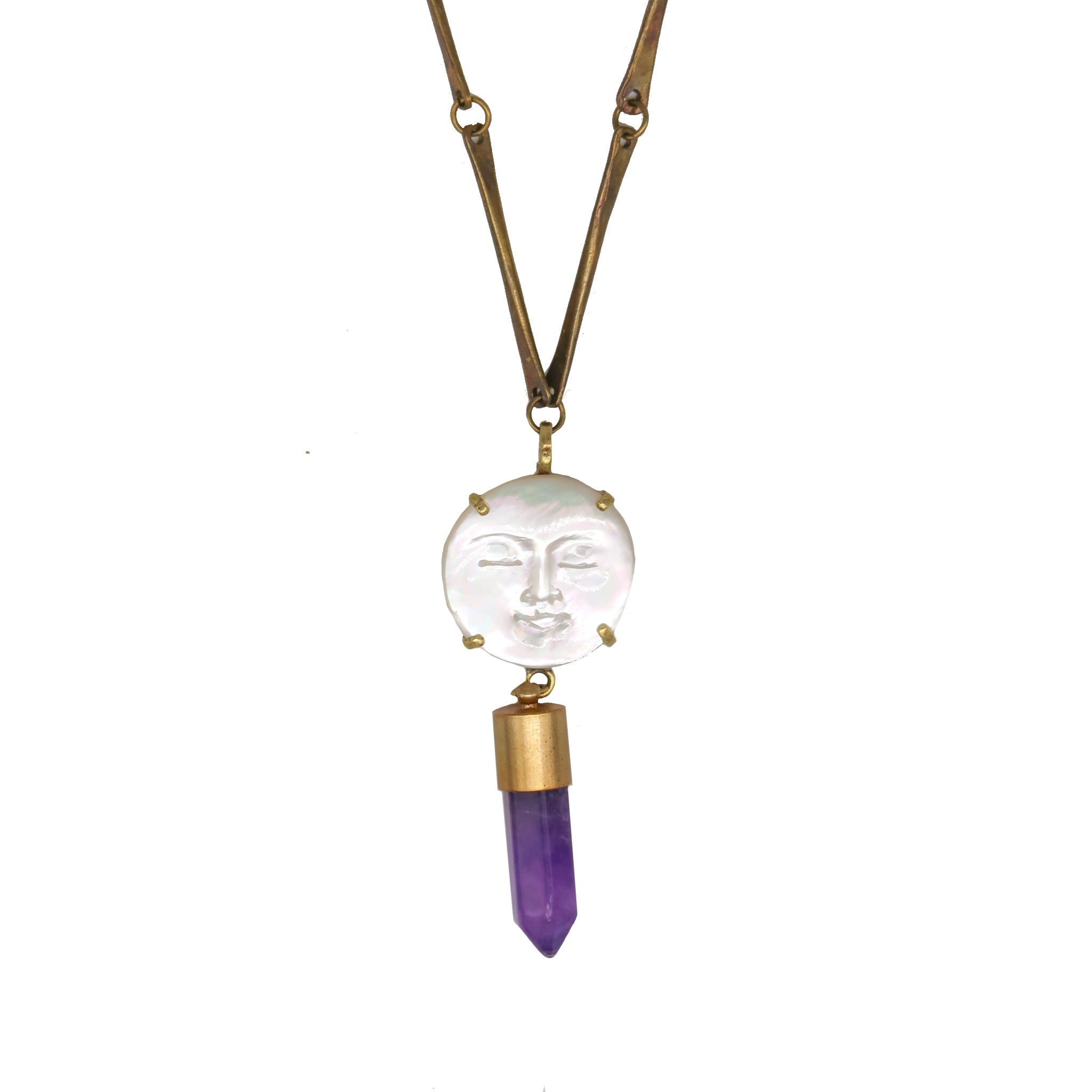 Moon & Sun with crystal Necklace