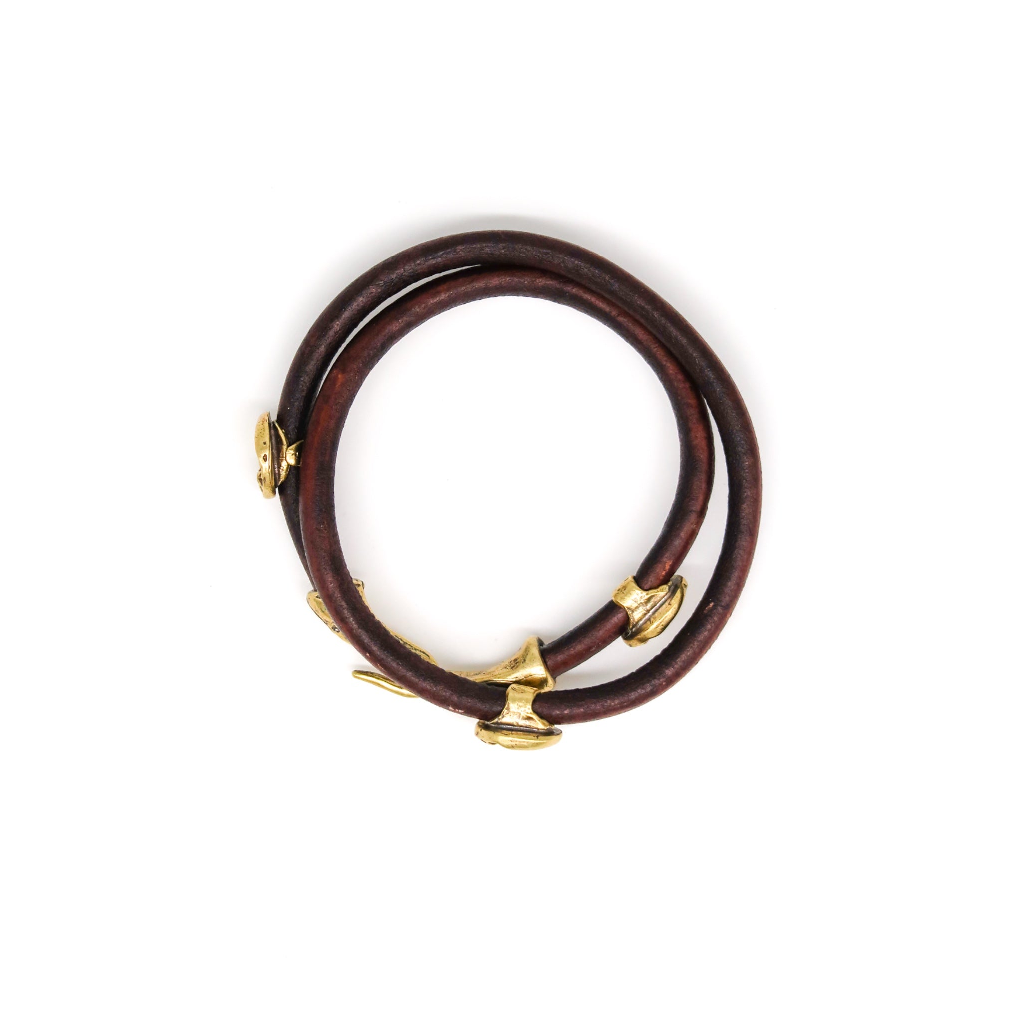 Moon and Stars Leather Wrap Bracelet Choker