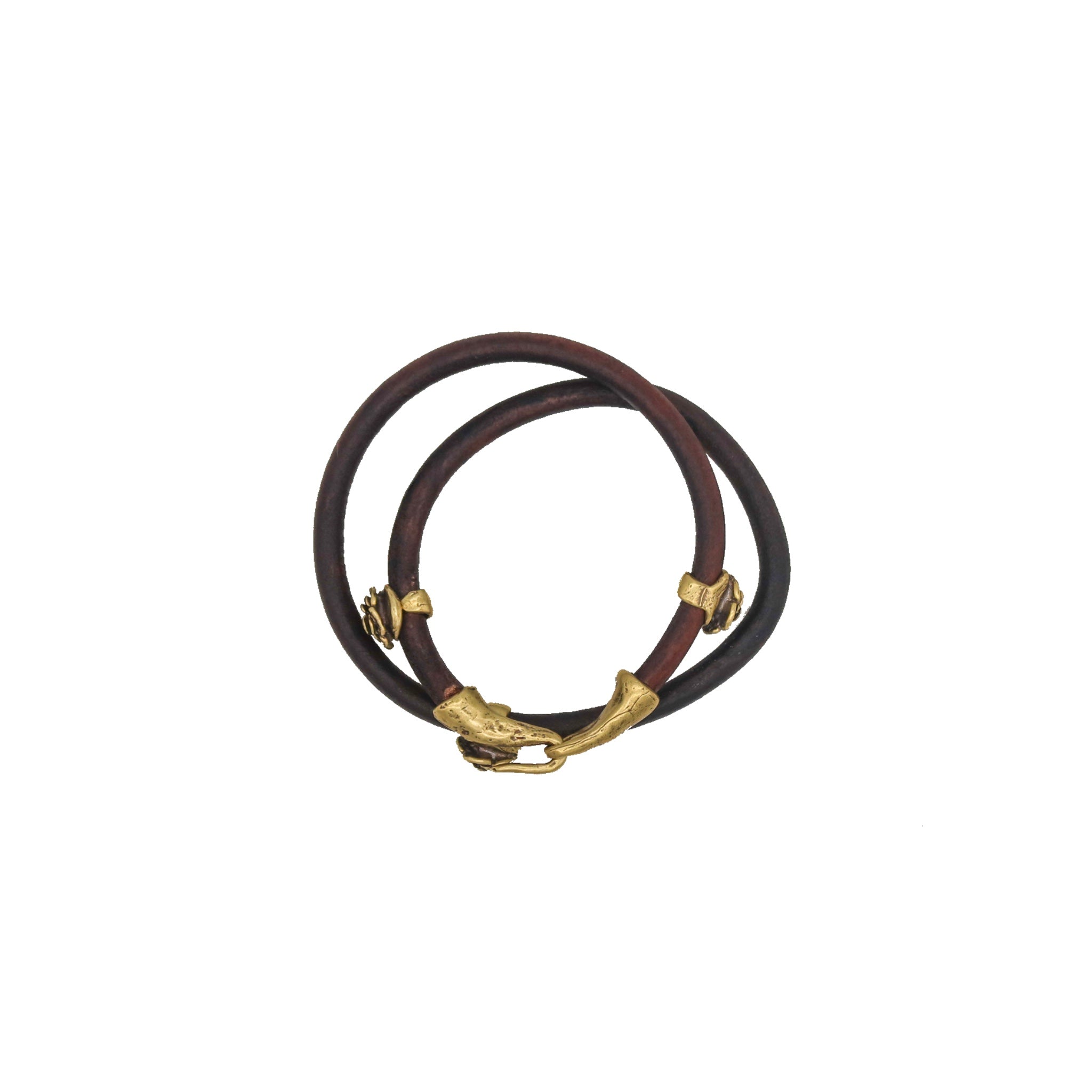 Three Rose Leather Double Wrap