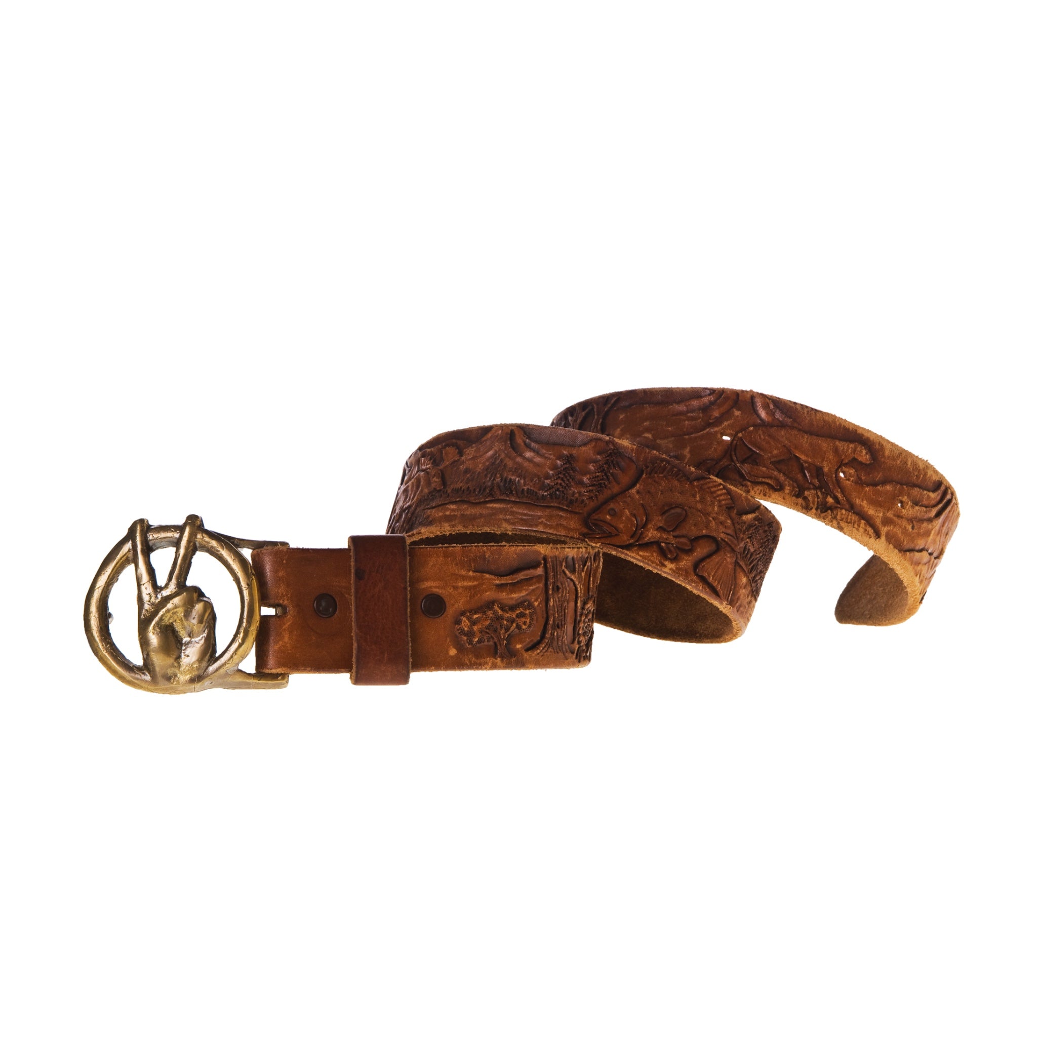 Peace Hand Buckle Belt