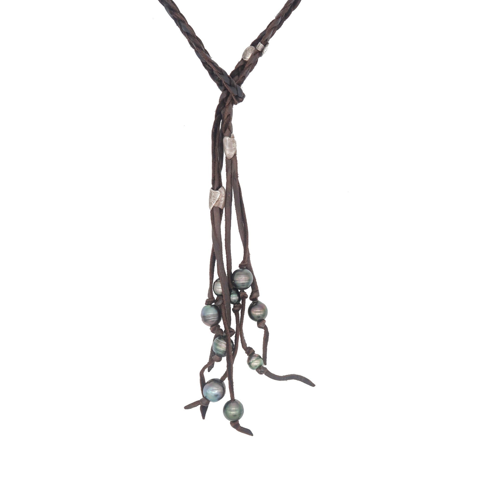 Tahitian Black Pearl Bolo / Lariat Necklace