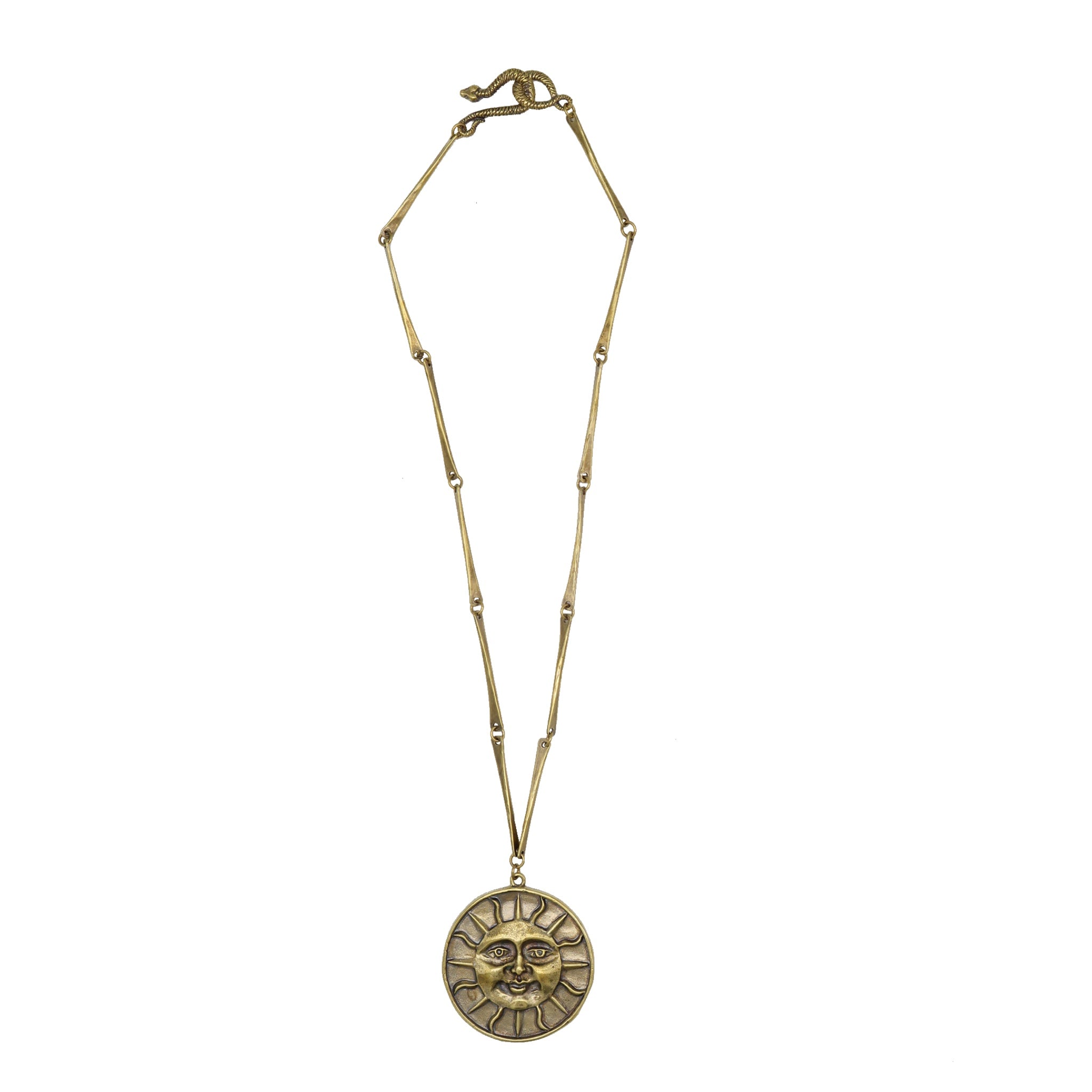 Sun Face Coin Necklace