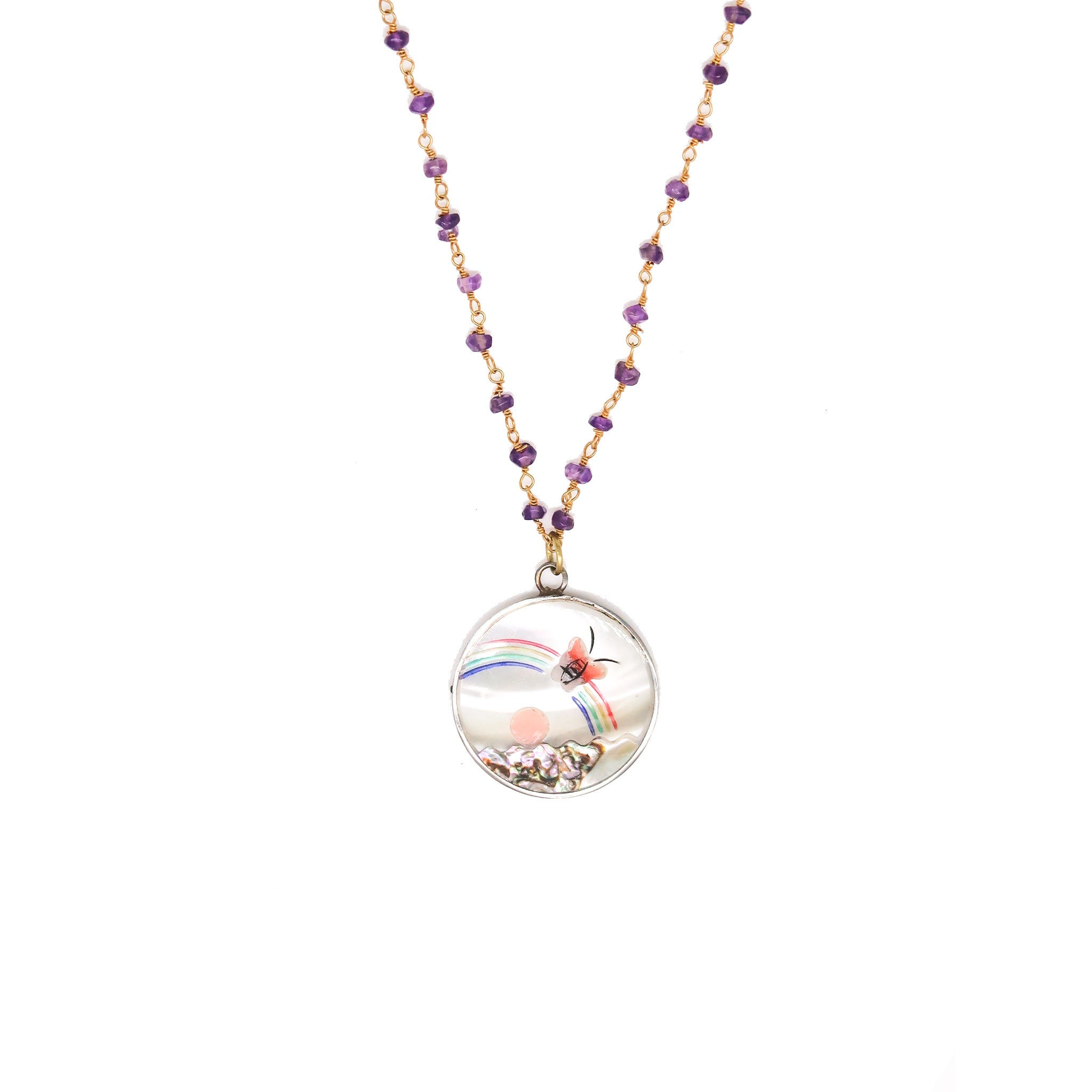 Rainbow Sky Amethyst Necklace