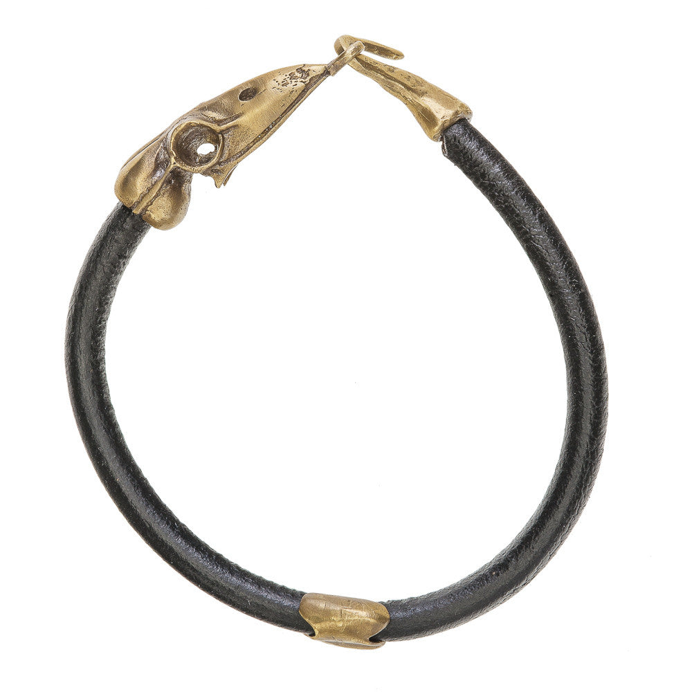 Bird Skull Leather Bracelet