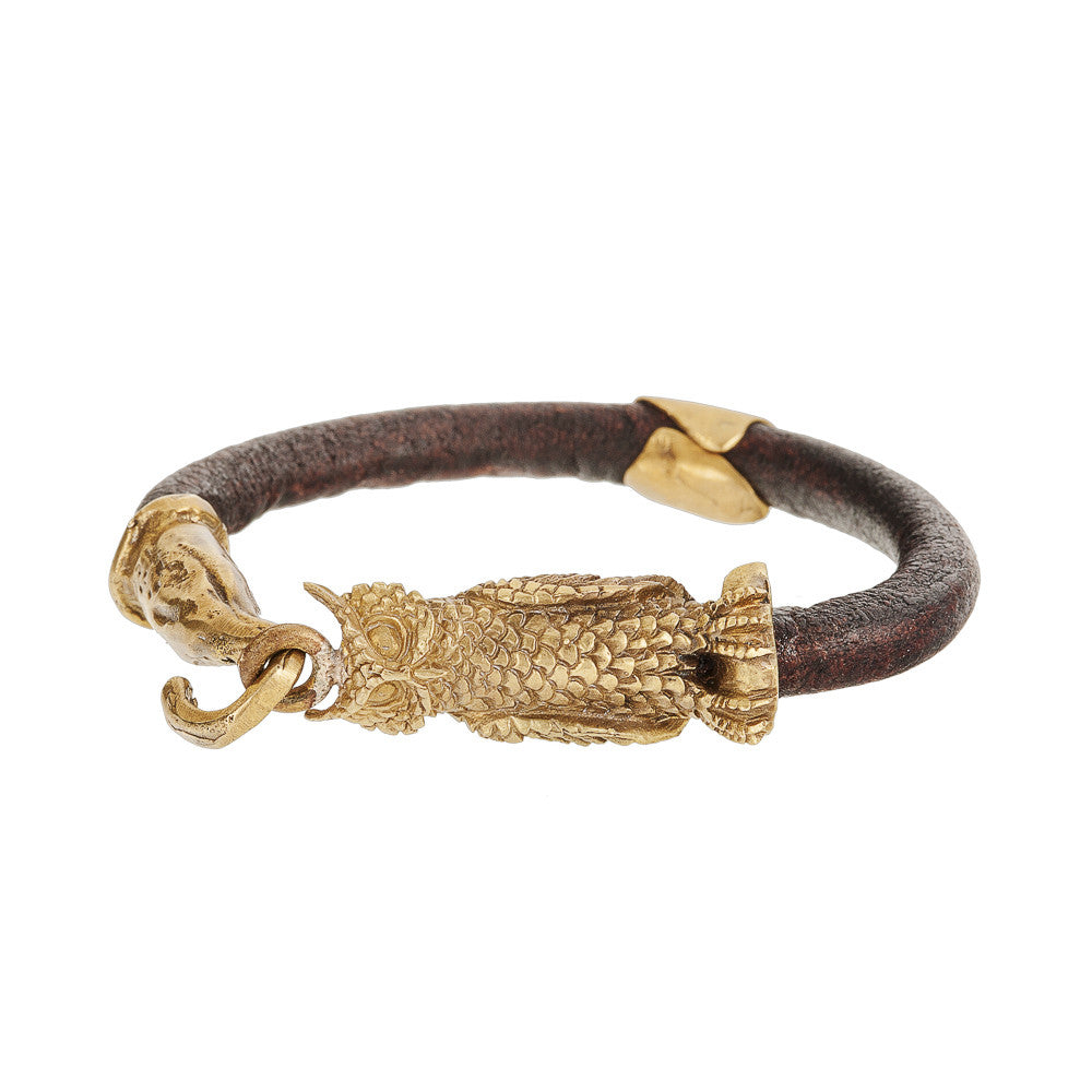 Owl Leather Bracelet