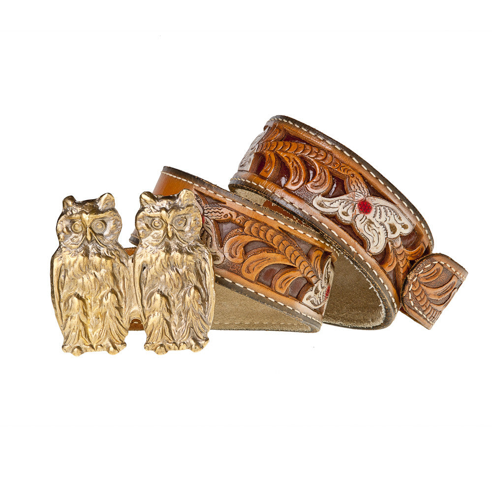Owl belt. Barn Owl Bird Belt Buckle Sterling Silver | Esquivel and  main image 3