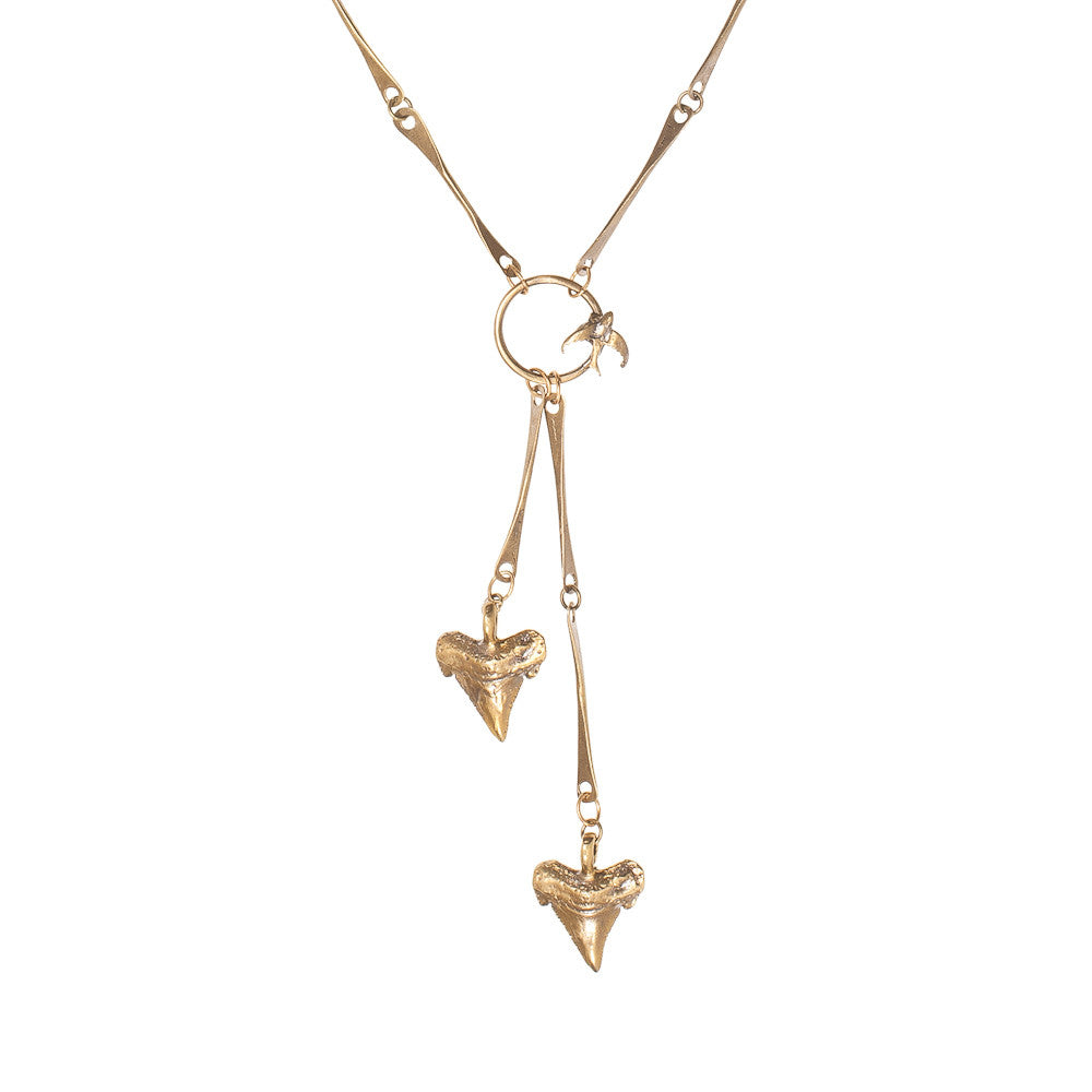 Shark Tooth Lariat Necklace