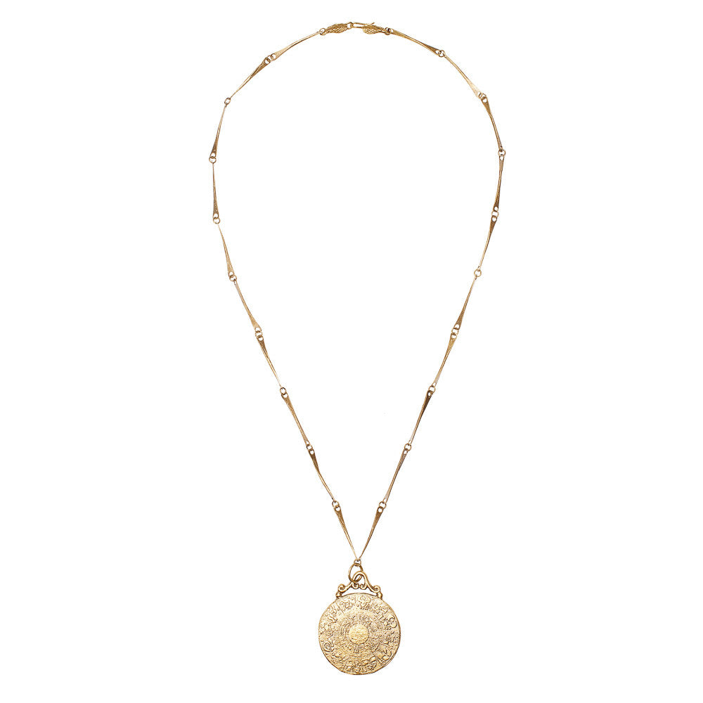 Large Zodiac Coin Necklace