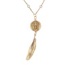 Image of Round Native Goddess Feather Necklace
