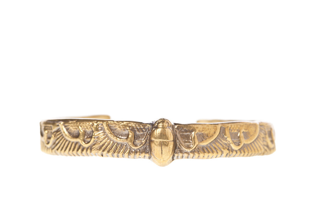 Winged Scarab Bangle