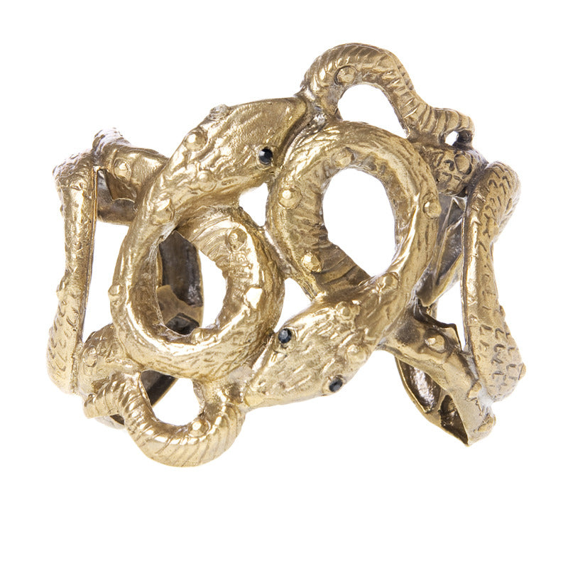 Intertwined Serpent Cuff