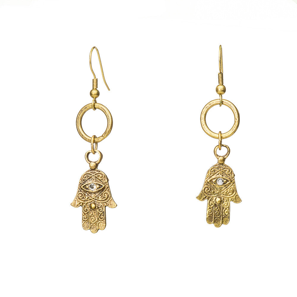 Evil Eye Hamsa Earrings