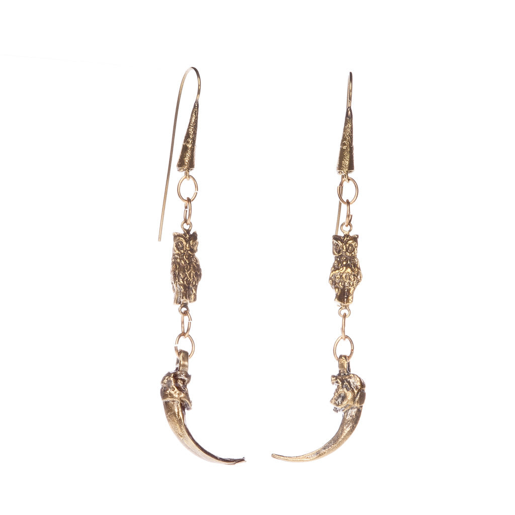 Owl & Claw Earrings