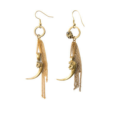 Hawk Claw, Spider & Vintage Chain Earrings