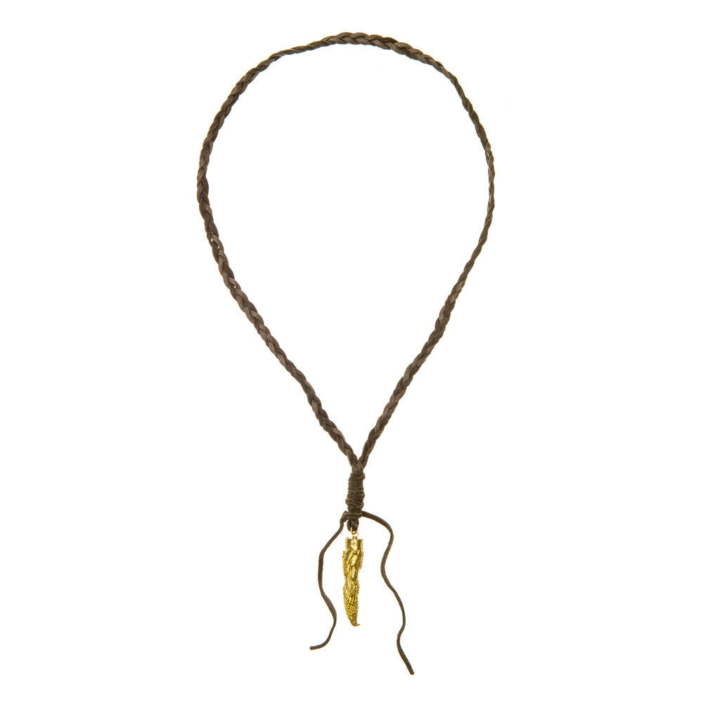 Raven, Bear, and Wolf Claw on Braided Deer Leather