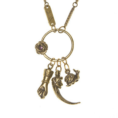 Figa, Snail & Claw Charm Necklace