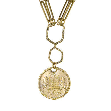 Lucky Hebrew Coin Necklace