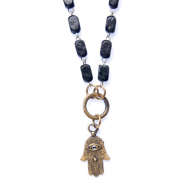 Hamsa Chain & Rosary Necklace