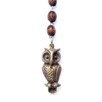 Curious Standing Owl Rosary