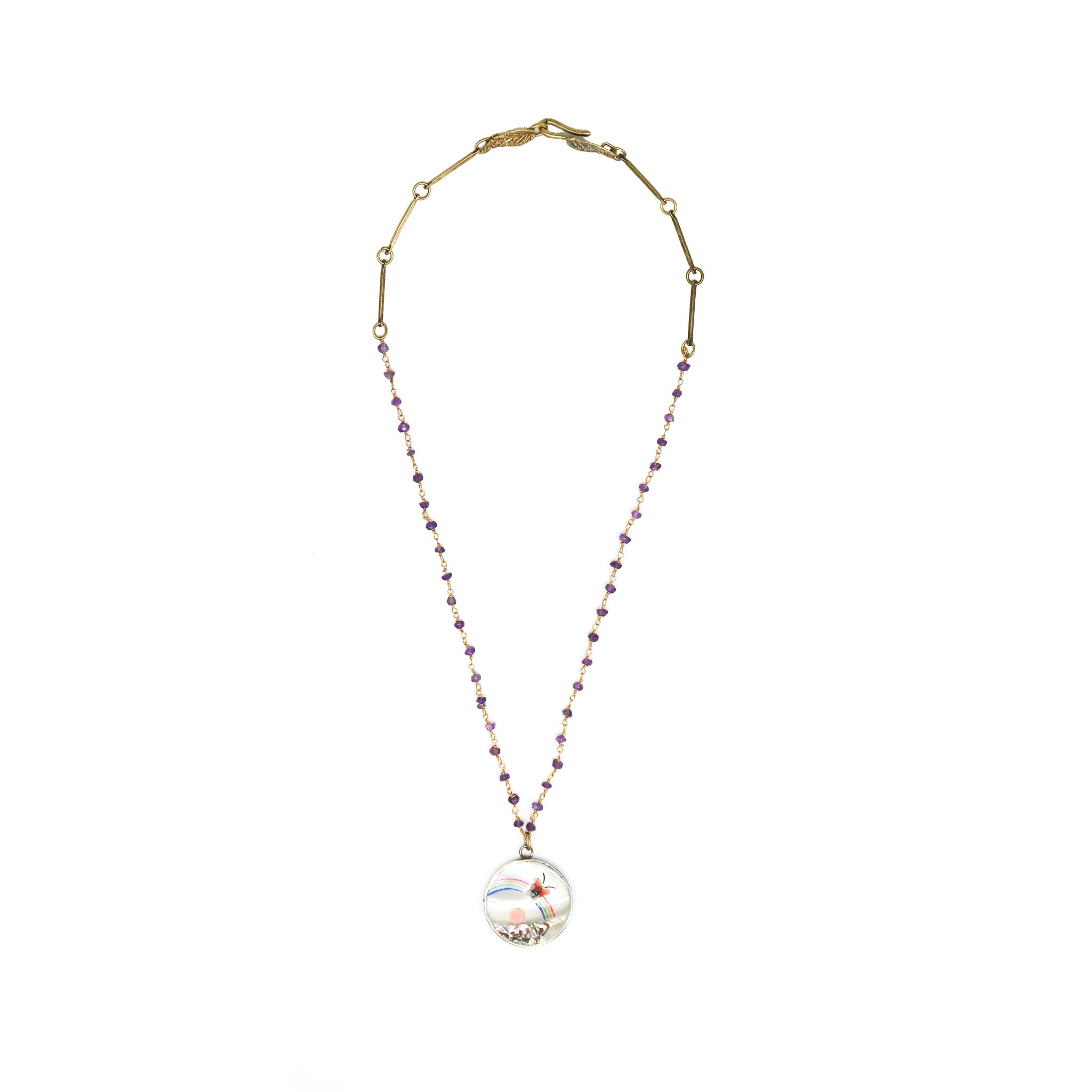 Rainbow Sky Amethyst Necklace