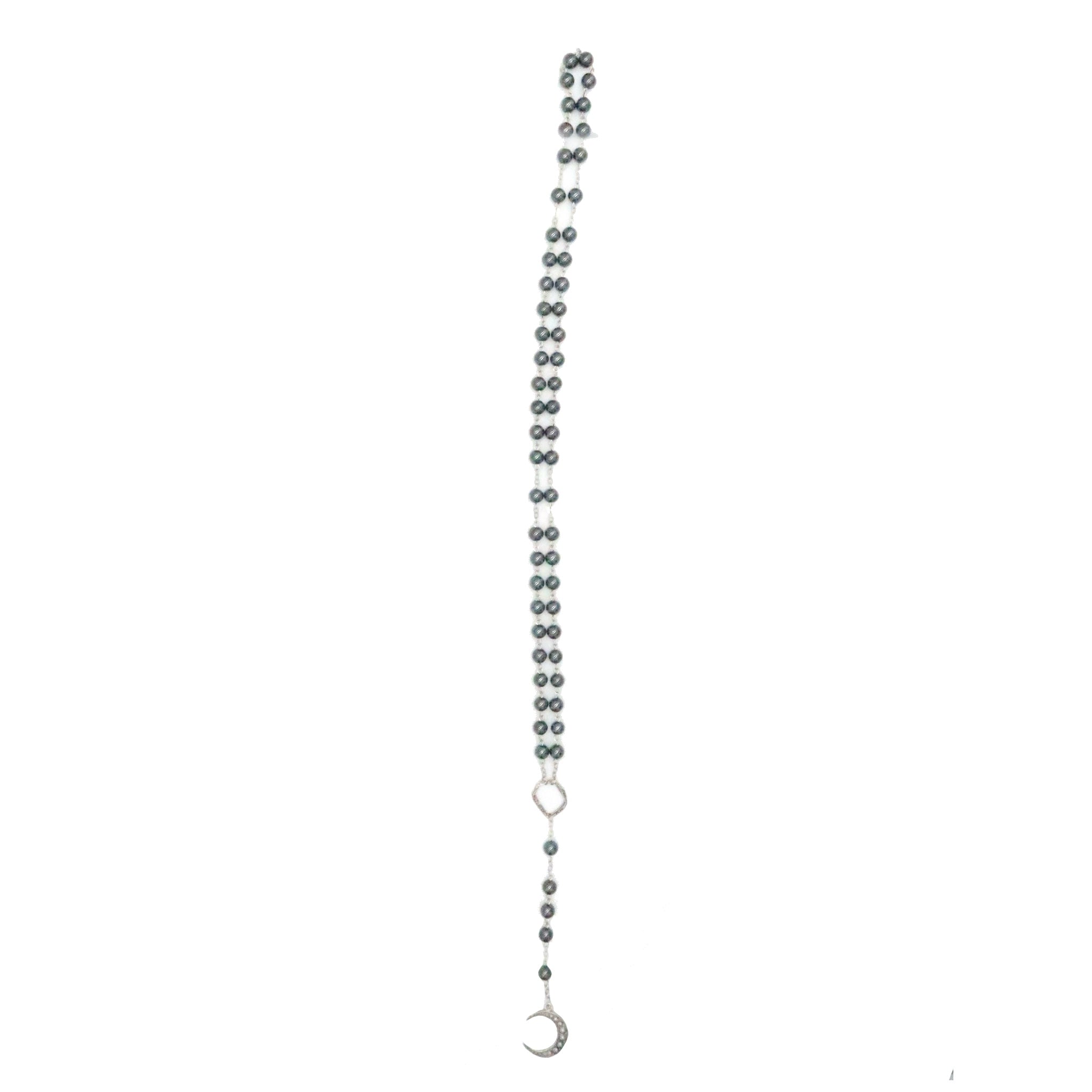 Hematite Moon Rosary