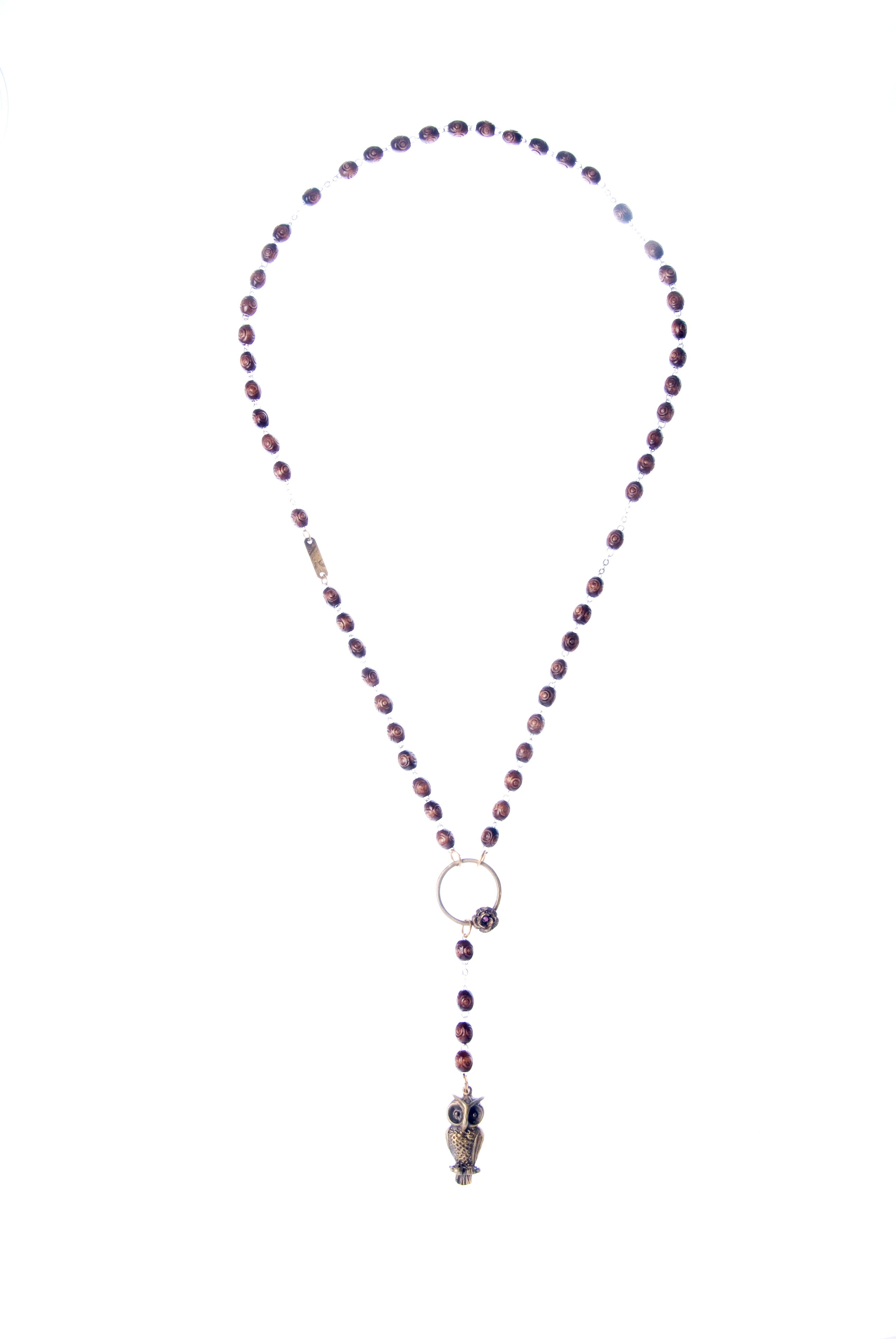 Curious Standing Owl Rosary