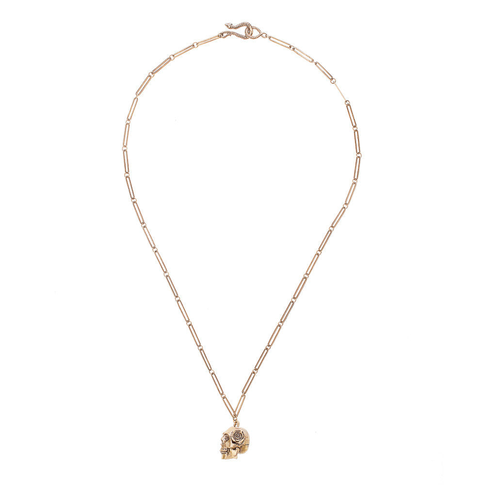 Skull & Rose Necklace