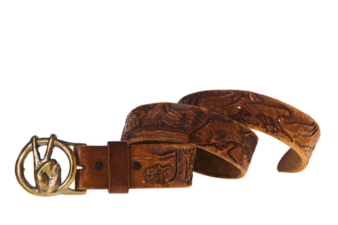 Peace Hand Buckle Belt