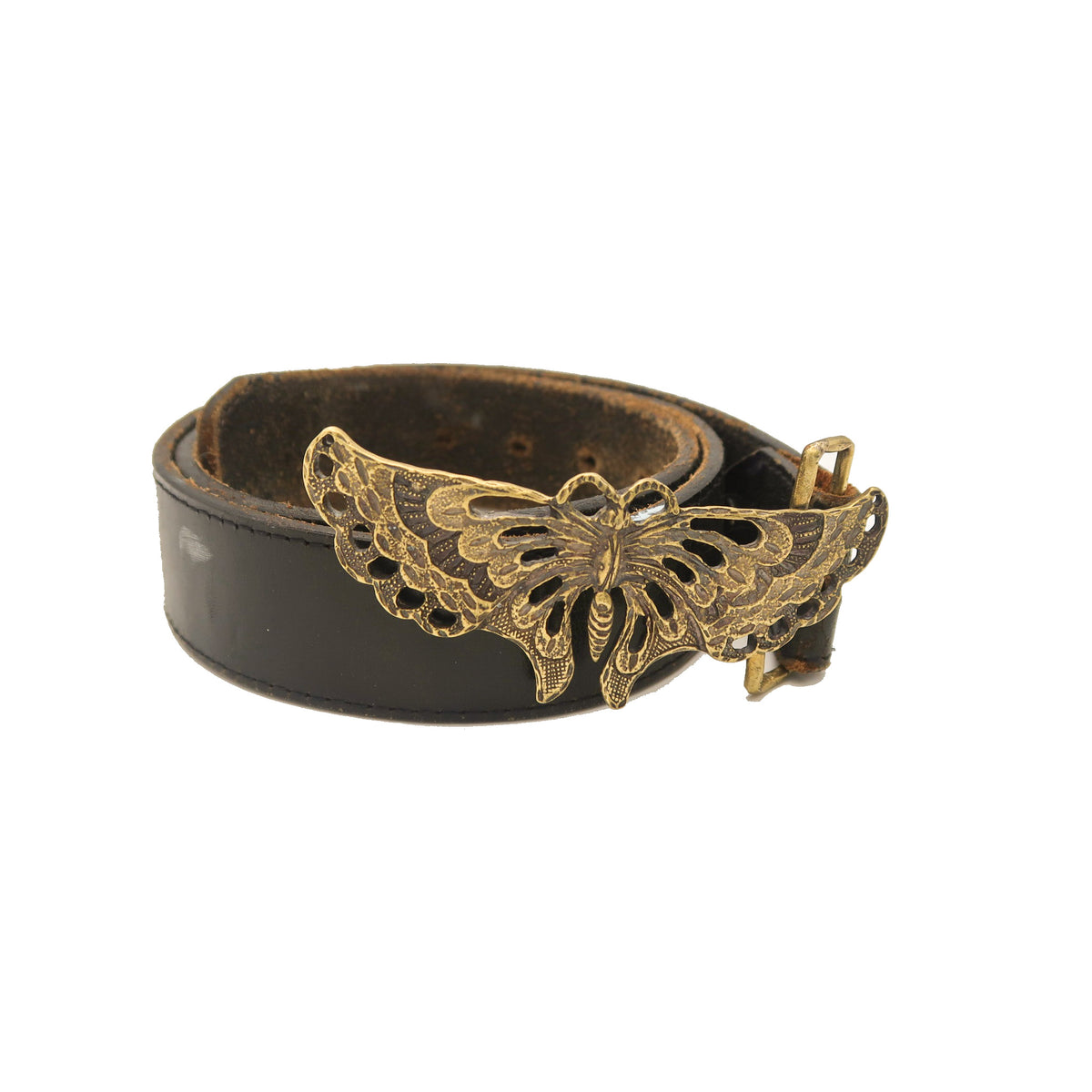 Large Goldtone 5.5” Butterfly Floral Ornate Belt Buckle YOU&M Women main image 4