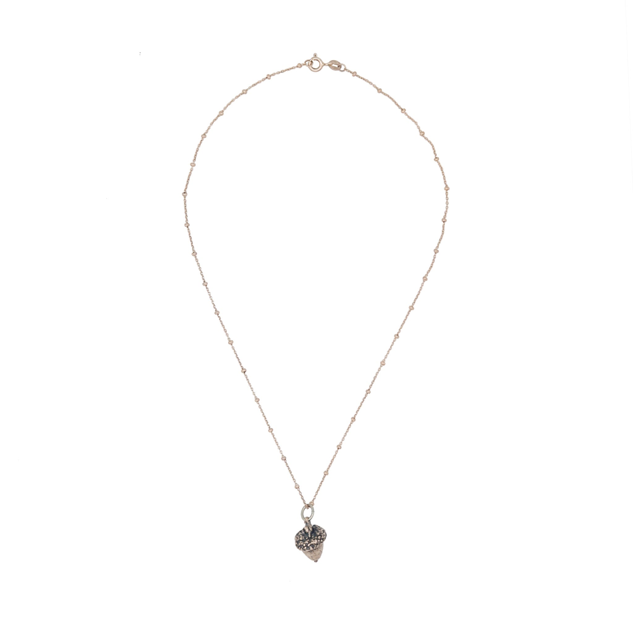 Sterling Silver Small Acorn Necklace
