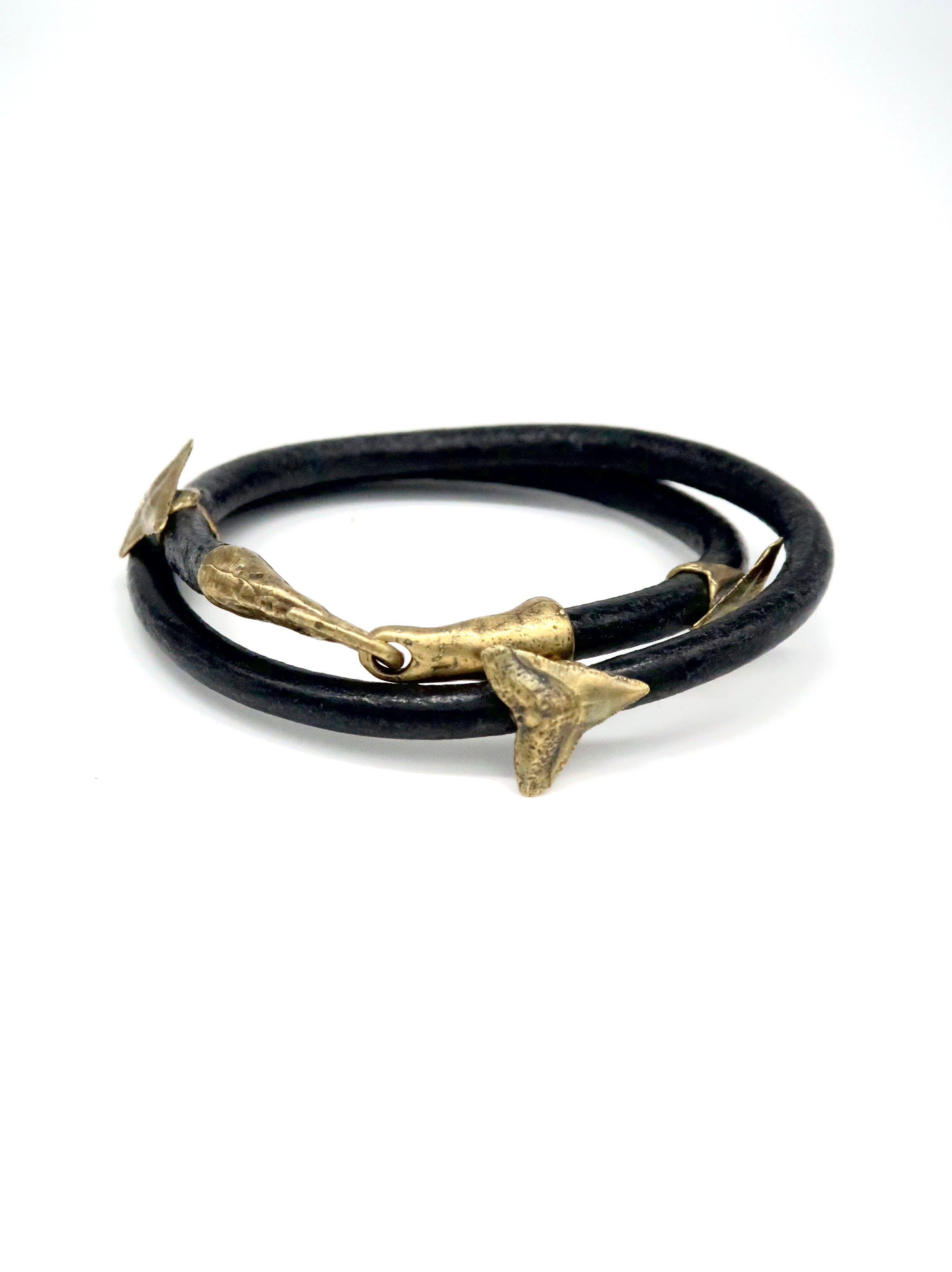 Shark Tooth Leather Wrap