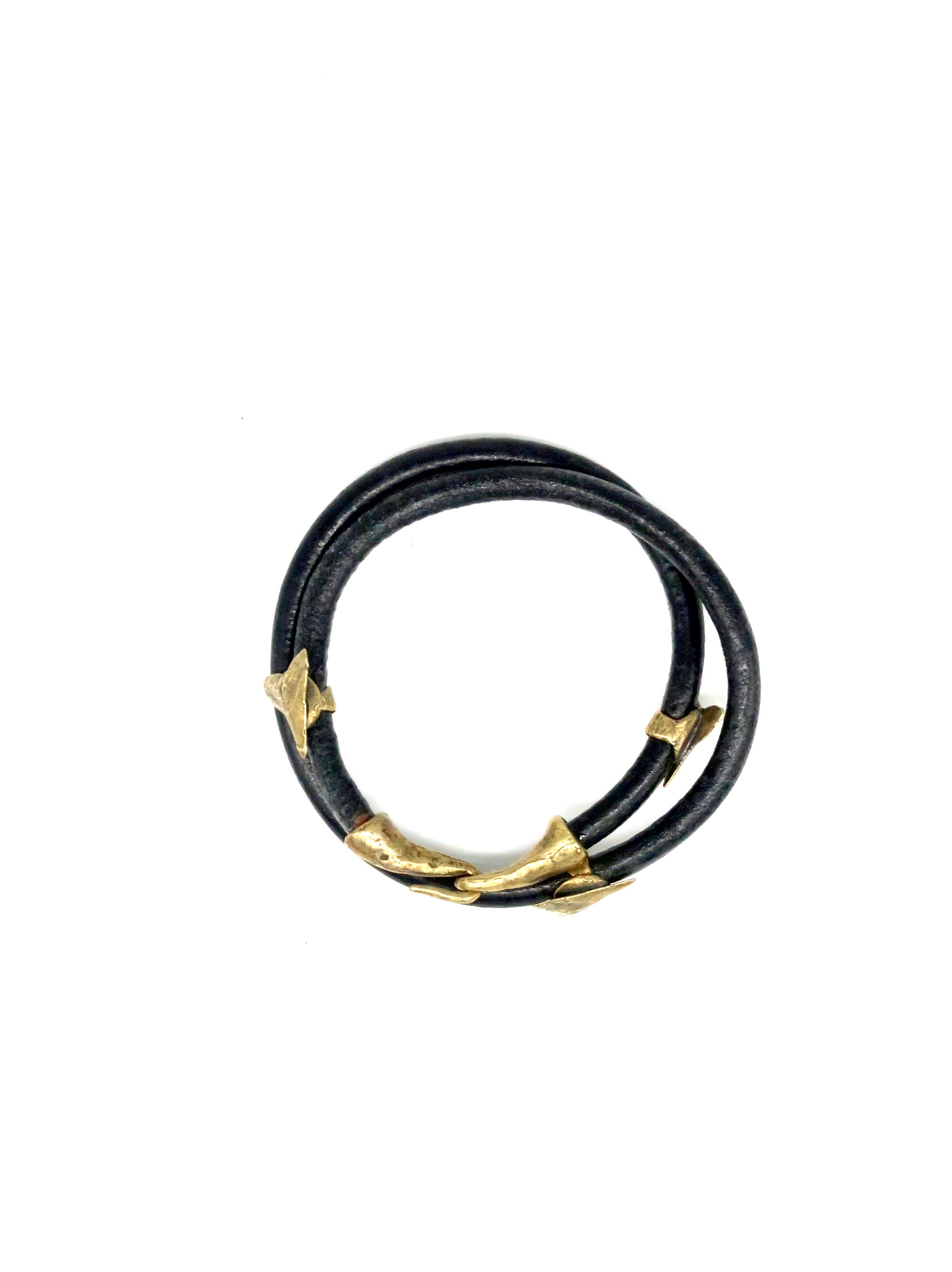 Shark Tooth Leather Wrap