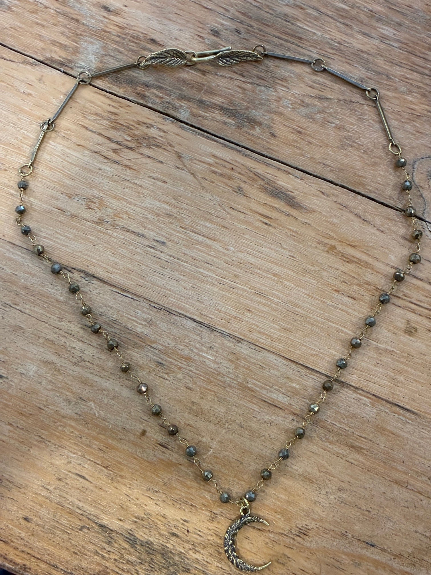 Moonlight Pyrite Talisman Necklace