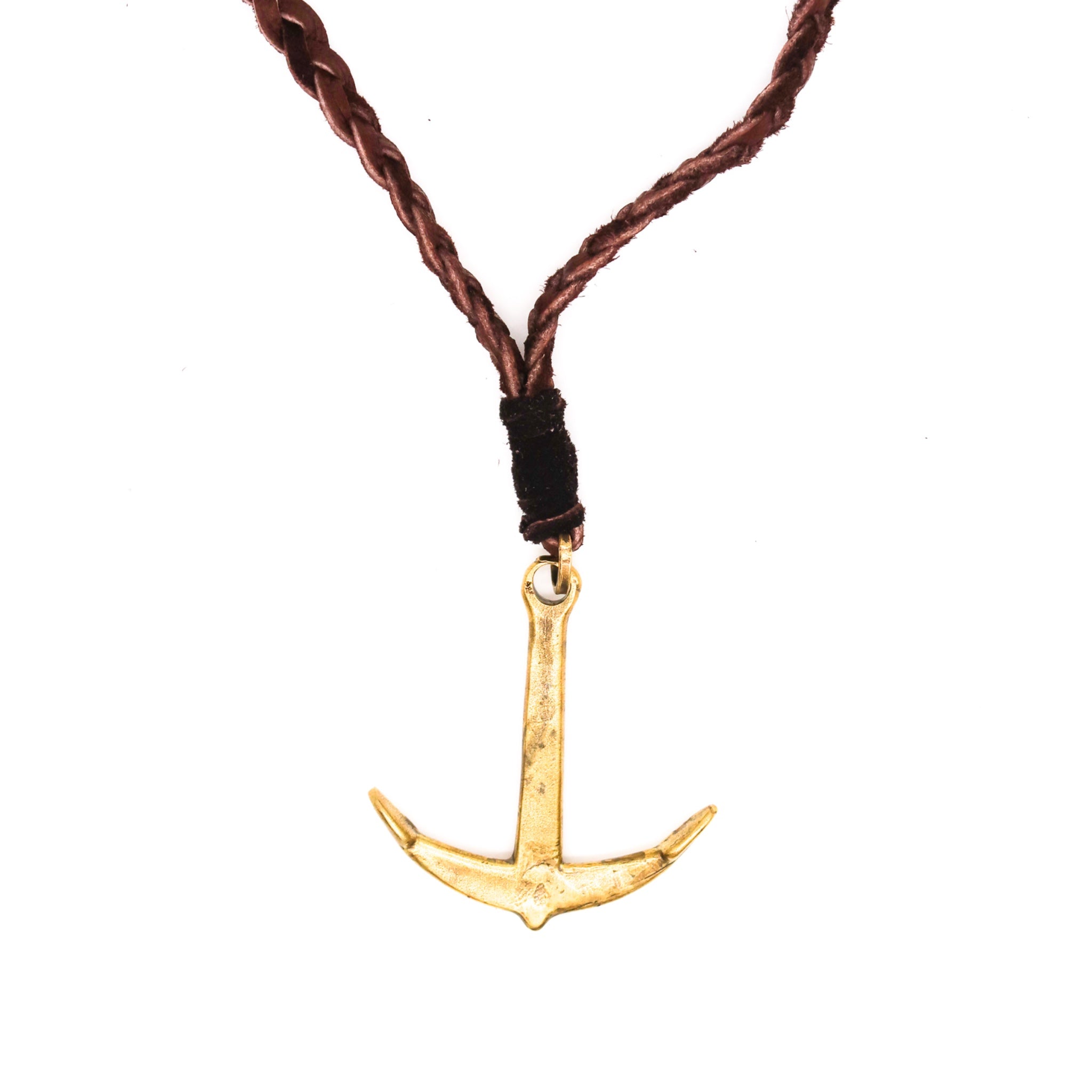Anchor Leather Necklace