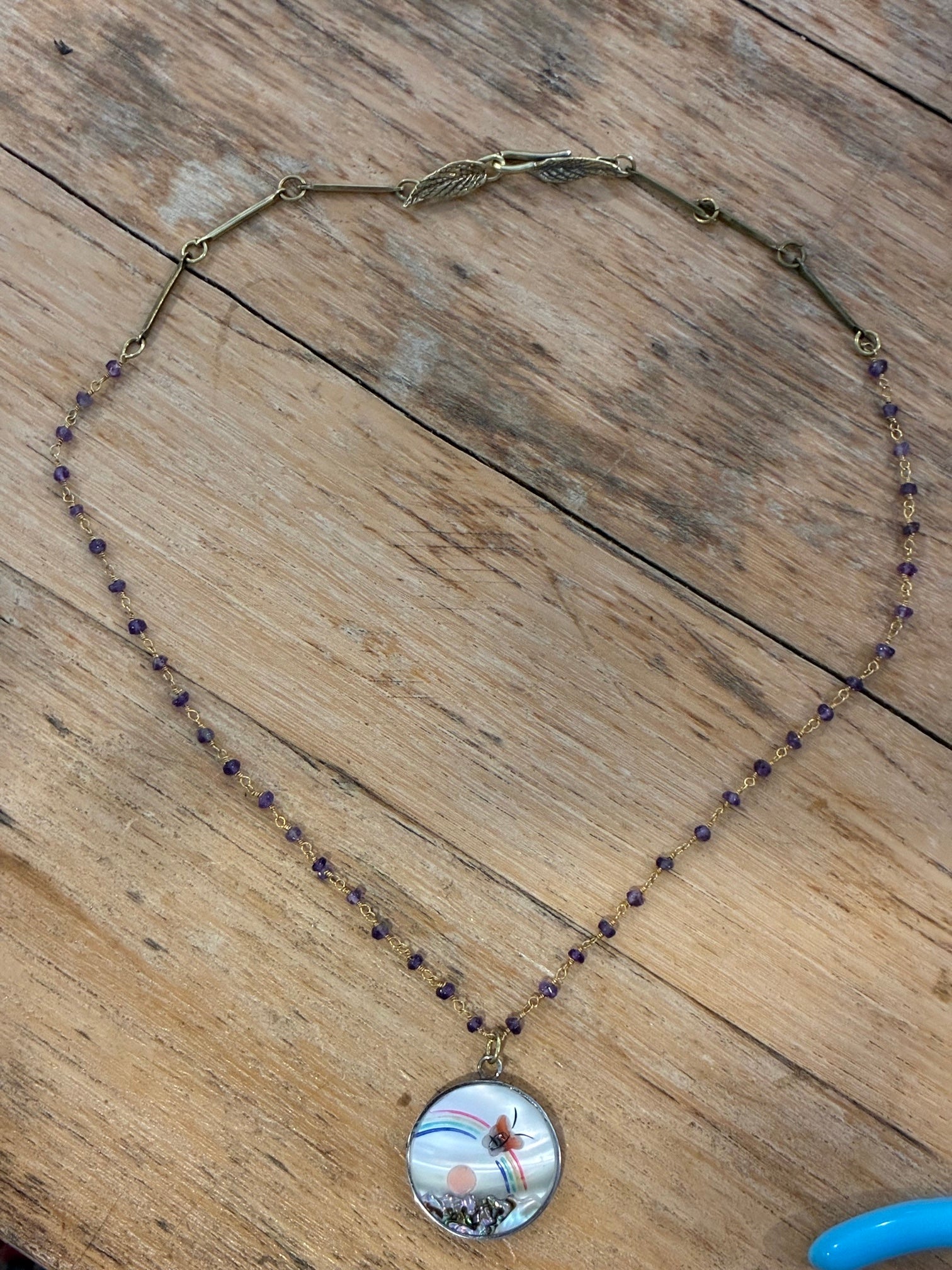 Rainbow Sky Amethyst Necklace