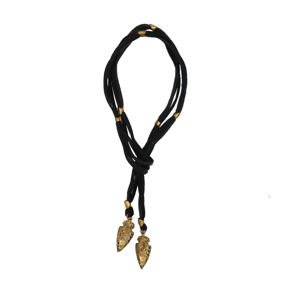 Double Arrowhead Lariat Necklace