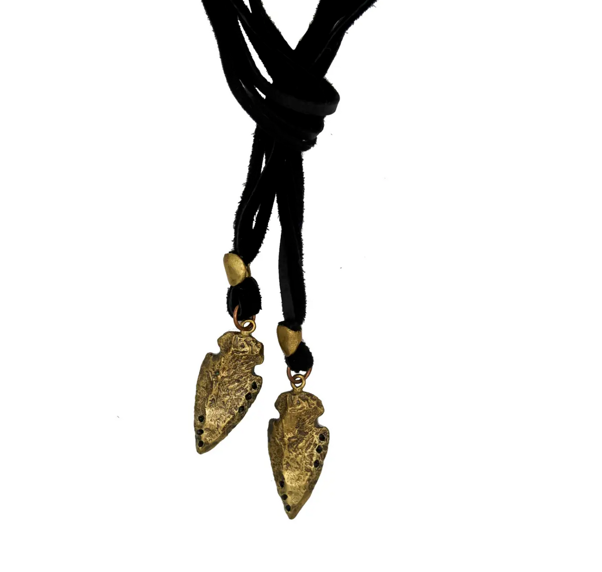 Double Arrowhead Lariat Necklace