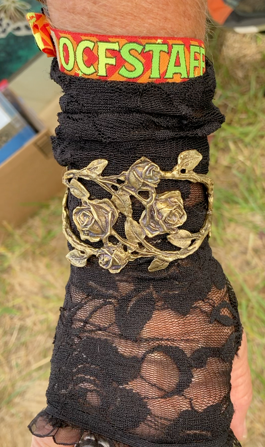 Rose with Leaves Cuff | A Grateful Dead Homage