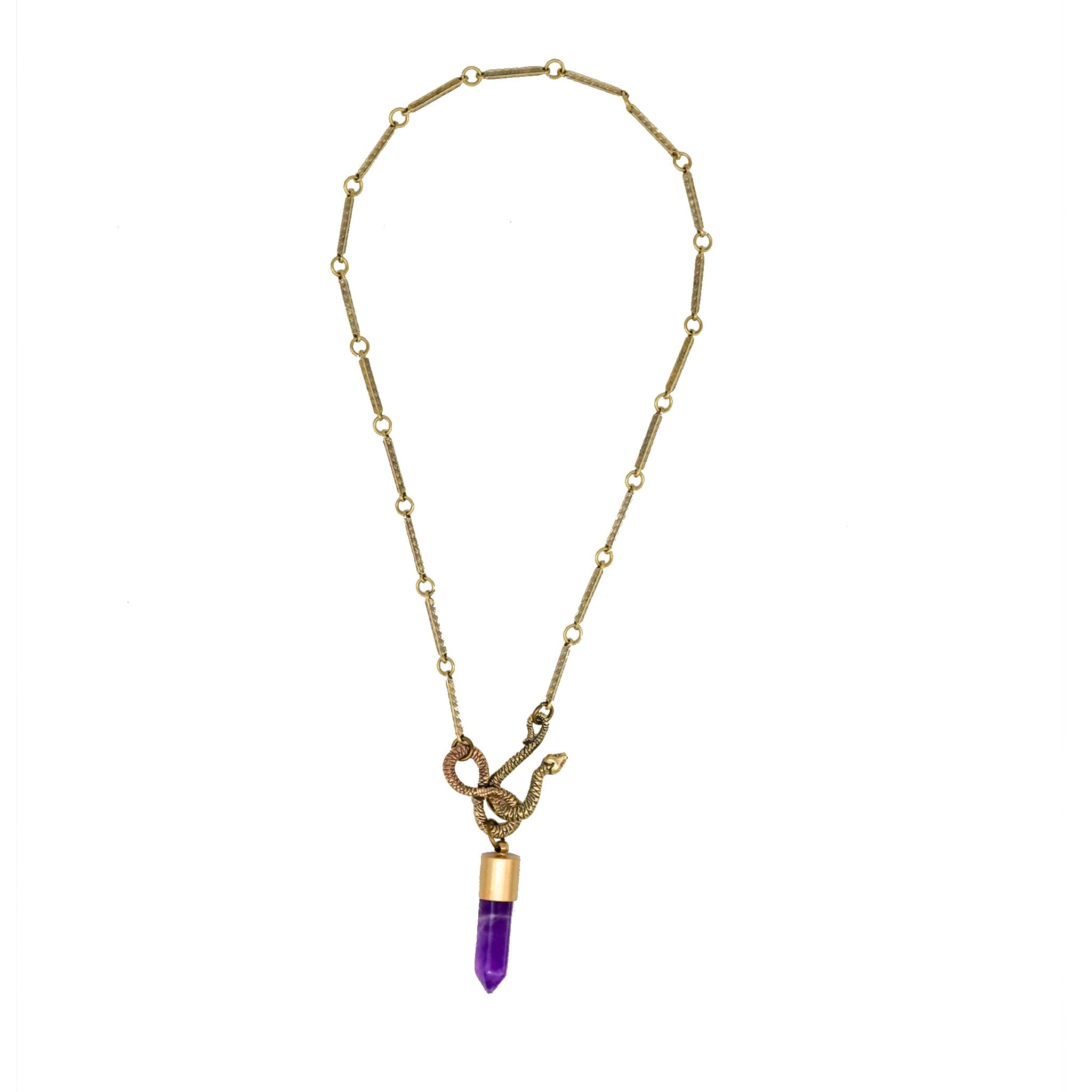 Serpent Amethyst Talisman Necklace