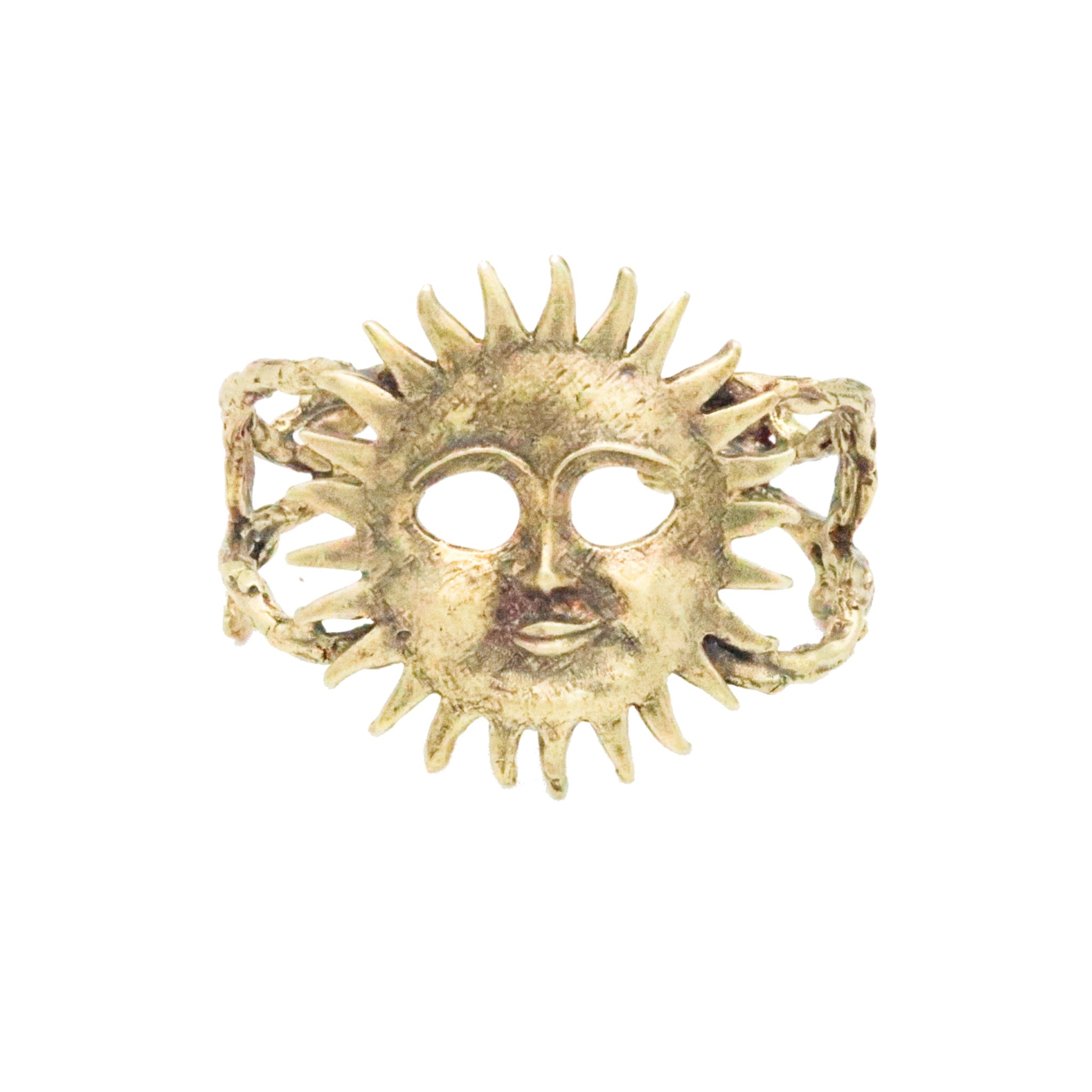 Sun Face Cuff with Leaves
