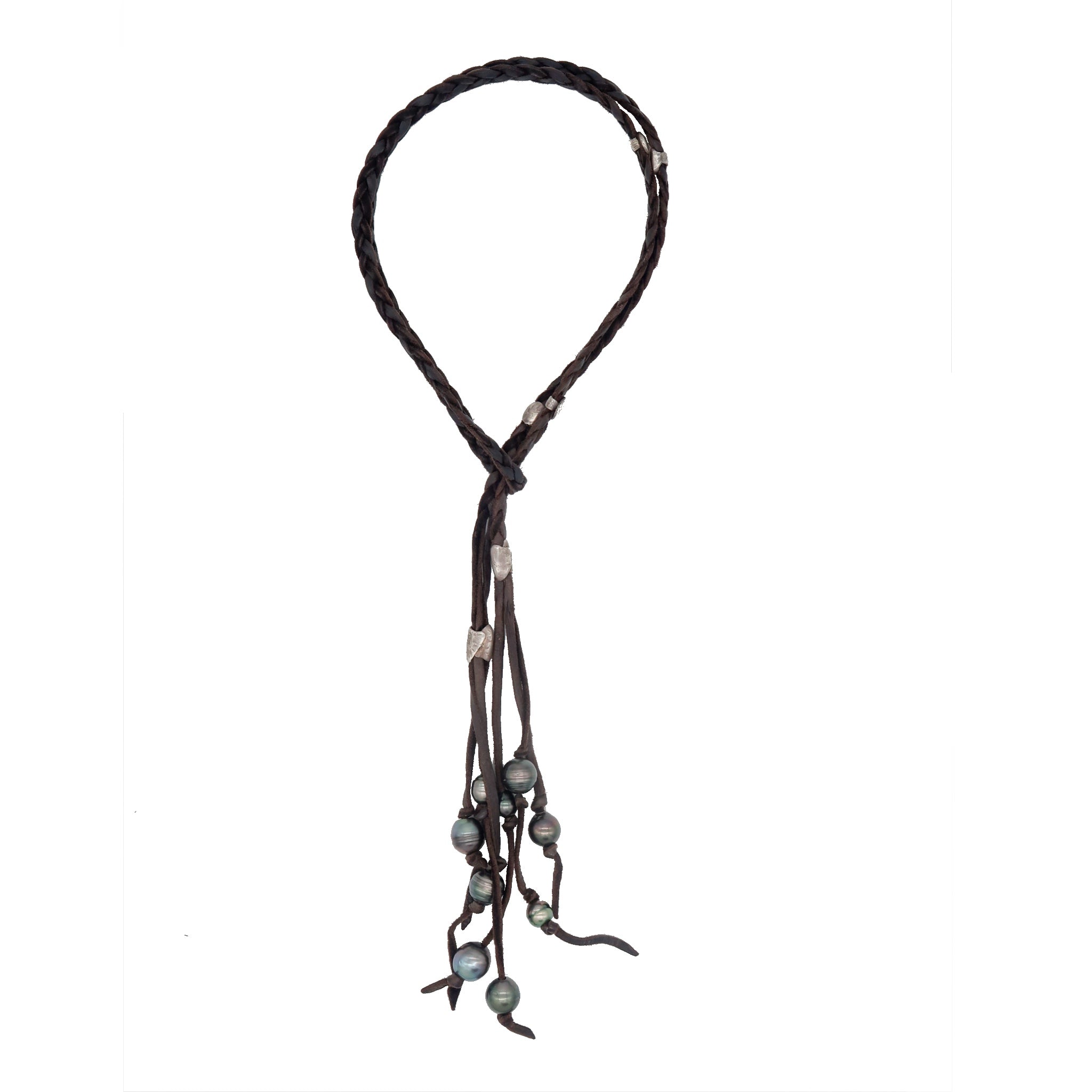 Tahitian Black Pearl Bolo / Lariat Necklace